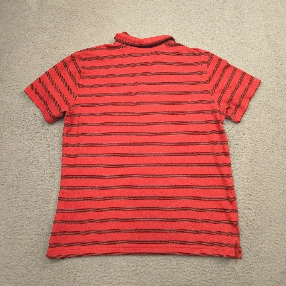 The North Face Polo Shirt Mens XL Red Striped Short Sleeve FlashDry Golf